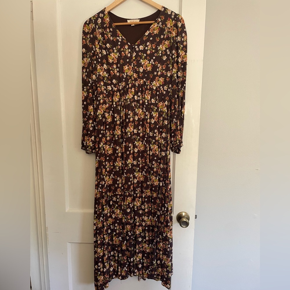 Floral Long Sleeve Maxi Dress